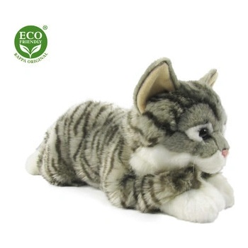 Eco-Friendly mourovatá kočka šedá 42 cm