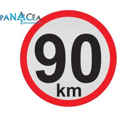 Samolepka reflexná - Obmedzená rýchlosť 90 (C5)
