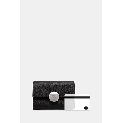 Calvin Klein портфейл RFID дамски от кожа (LV04F1225G)