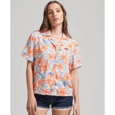 Риза с къс ръкав Superdry Vintage Beach Resort short sleeve shirt - Multicolor (Hibiscus Navy)