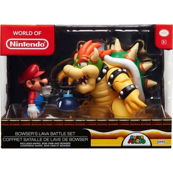 Nintendo Jakks Lávová bojová Sada figúrok Mario vs Bowser
