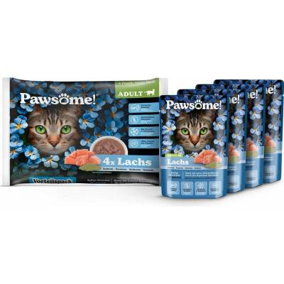 Pawsome Adult losos Flowpack 4 × 85 g