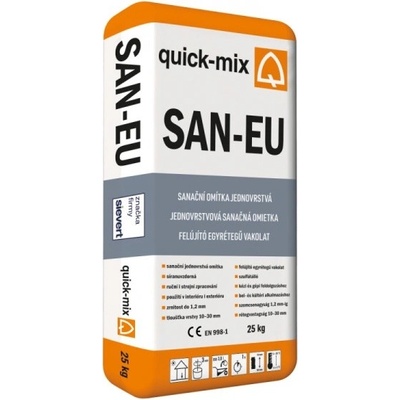 QUICK-MIX SAN-EU bílošedá 25 Kg jednovrstvá sanační omítka