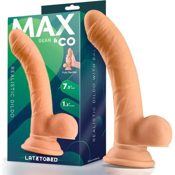 Image 1 of Max & Co Sean Realistic Dildo with Testicles 7.5" Flesh