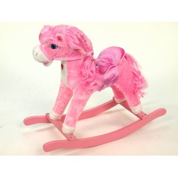 obchod-detem Hojdací kôň plyšový stredná ružový
