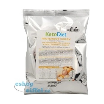 KetoDiet Proteinové chipsy s příchutí zakysané smetany a cibule 30 g