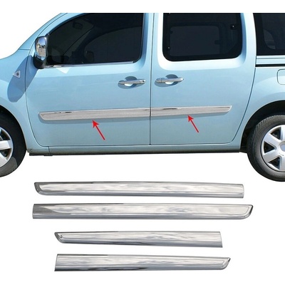 Nerez ochranné kryty dveří Omtec Renault Kangoo 2008+