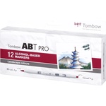 Tombow Маркер Tombow Alcohol ABT PRO с двойна четка 12P-4 Пейзаж (12) (ABTP-12P-4)