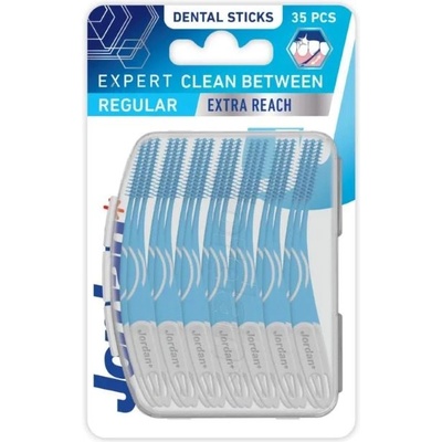 Jordan Клечки за зъби със силиконов накрайник, Regular, 35 броя