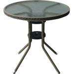 Bogdan Furniture Am Ратанова маса 4125 B ф75/72h сива