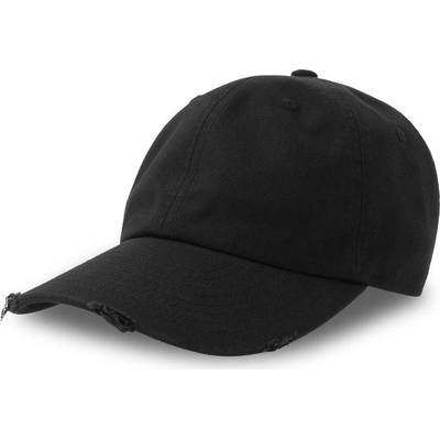 Atlantis Headwear Dad Hat Destroyed-S 6 panelová baseballová COT-33024300299 Černá