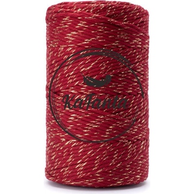 Macrame priadza KaFanta PREMIUM 2mm/50m - wine gold