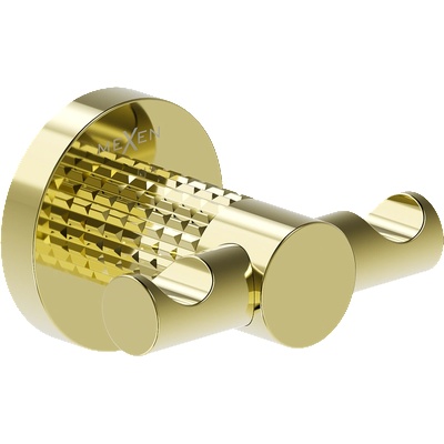 Mexen Triv двойна кука за кърпа, златна - 70A33012-50 (70A33012-50)