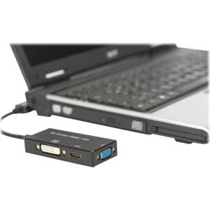 ASSMANN DIGITUS DisplayPort кабел DP към HDMI+DVI+VGA 0.2m (AK-340418-002-S)