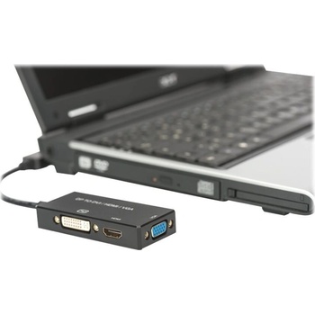 Image 1 of ASSMANN DIGITUS DisplayPort кабел DP към HDMI+DVI+VGA 0.2m (AK-340418-002-S)