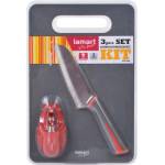 Lamart КОМПЛЕКТ КУХНЕНСКИ НОЖ ДЪСКА ЗА РЯЗАНЕ И ТОЧИЛО lamart lt2099 (8590669295067)