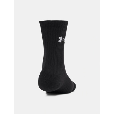 Under Armour ponožky Performance Cotton 3p Crw Ultimate Black/Ultimate Black/White