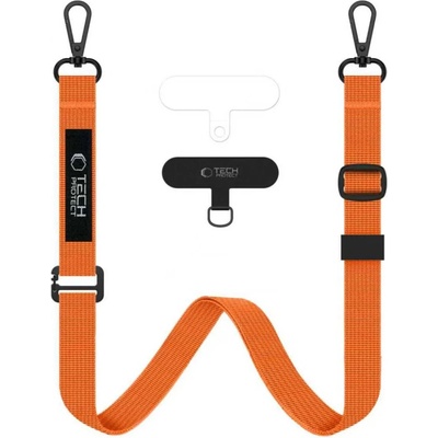 Snůrka na krk TECH PROTECT C6S Šnúrka Crossbody Kozmická Oranžová