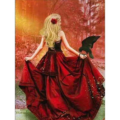 Жената с гарвана 24/34 см