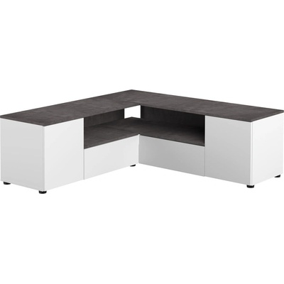 TEMAHOME Сиво-бяла маса за телевизор от бетон 130x46 cm Angle - TemaHome (983241.850370)