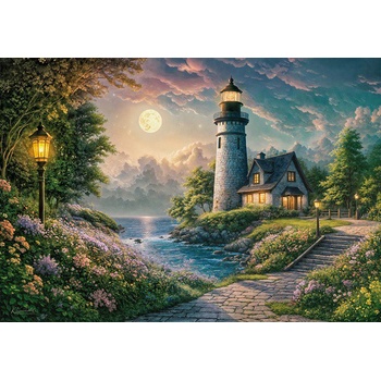 Image 1 of Cherry Pazzi - Puzzle Moonlight Lighthouse - 500 piese
