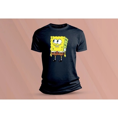 Sandratex dětské bavlněné tričko SpongeBob. tmavě šedá – Hledejceny.cz