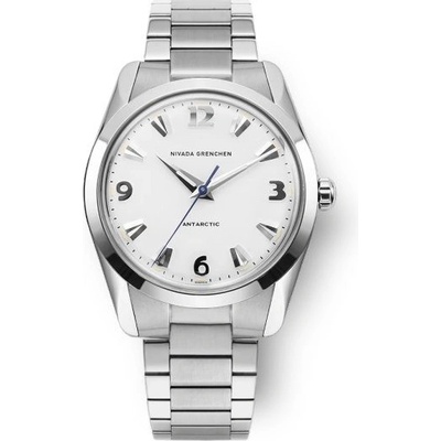 Nivada Grenchen Antarctic 35 mm White Luminova Bracelet Flat Link