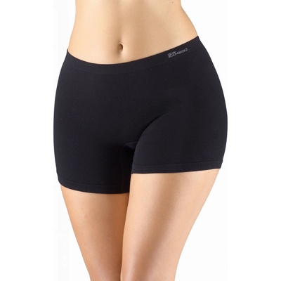 EcoBamboo Bambusové dámske boxerky s dlhšou nohavičkou 03019P Čierna