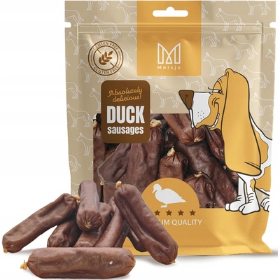 Mersjo POCHÚŤKA PRE PSA - Klobásky z kačacieho mäsa prírodné BEZLEPKOVÉ 500 g