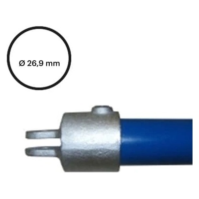 Konstrukční fitinka, spojka ocelových trubek pr. 26,9 mm – kloubová ''samička'' 173F-A27