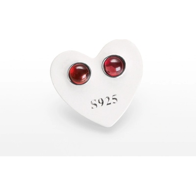 SVĚT KAMENŮ s.r.o. Stříbrné náušnice granát v objímce 00250696