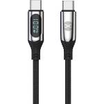 Forever LCD кабел USB-C - USB-C, 100W, 1.0 м, черен - Forever