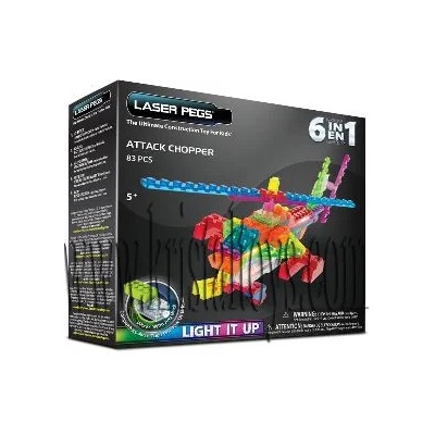 Светещ конструктор 6 в 1 - Хеликоптер laser pegs