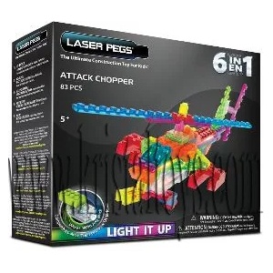  Светещ конструктор 6 в 1 - Хеликоптер laser pegs