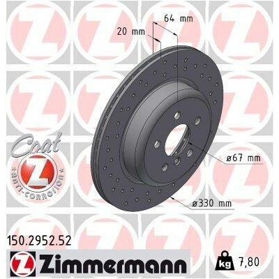 Brzdový kotúč ZIMMERMANN SPORT Z 150.2952.52