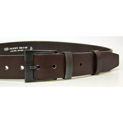 Belts 08-40-HLKOV kožený opasek tm.hnědý