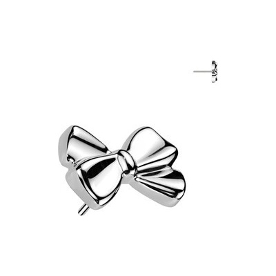 Šperky4U ozdobná část k Push In piercingu titan mašlička TIT1506