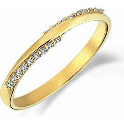 Diante Zlatý prsten se zirkony 59641713