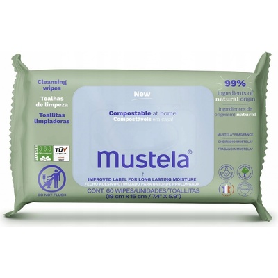 Mustela Čisticí ubrousky z organic. avokáda 60 ks