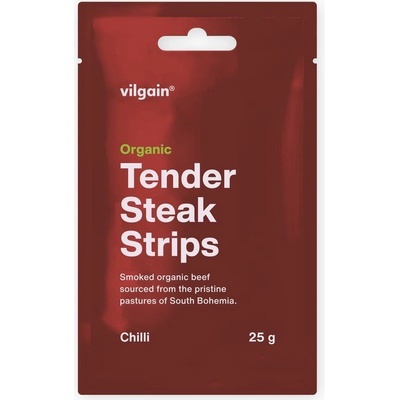 Vilgain Sušené steakové proužky BIO chilli 25 g