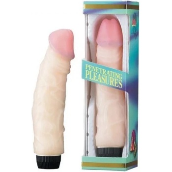 Вибратор за задоволяващо проникване, 20см. - Rubber Pink Vibrator (SEVCR00906)