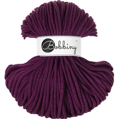 Bobbiny bavlněná šňůra PREMIUM 5mm Aubergine
