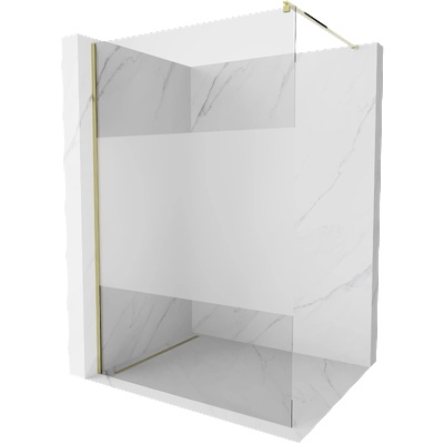 Mexen Kioto душ-преграда Walk-in 80 x 200 см, прозрачен/матов 8 мм, златен (800-080-101-50-35)