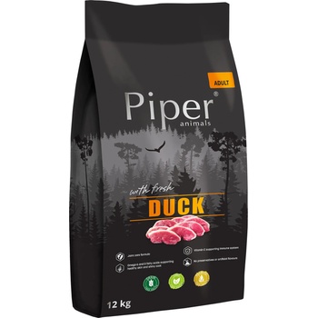 Dolina Noteci Super Premium Duck Adult - Пълноценна суха храна за израснали кучета със свежо патешко месо, витамин Е и Селен за здрав имунитет, 12 кг