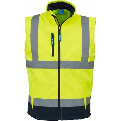 Yoko reflexní softshellová vesta HV006 Hi-Vis Yellow