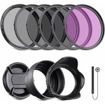 NEEWER 77mm ND Filter Kit and Lens Accessories, ND2 ND4 ND8 UV FLD CPL (Circular Polarizing) Filter Set with Lens Cap/Tulip Lens Hood - 10101725