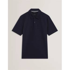 Ted Baker Блуза с яка Ted Baker Men's Textured Short Sleeve Polo Shirt - Navy