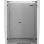 Mexen Lunar врата за душ кабина с десен отвор 140 см, прозрачни, четка gun gray - 834S-140-050-66-00-P (834S-140-050-66-00-P)