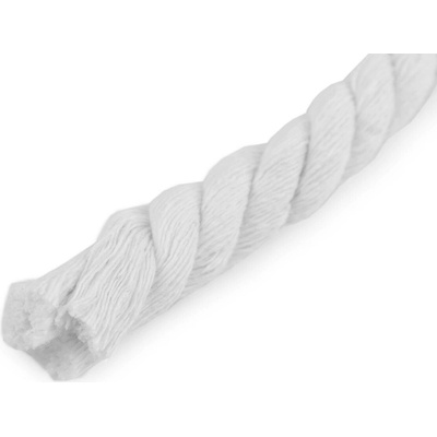 Bavlněná šňůra kroucená Ø12 mm macrame Varianta: 10 bílá, Balení: 10 m