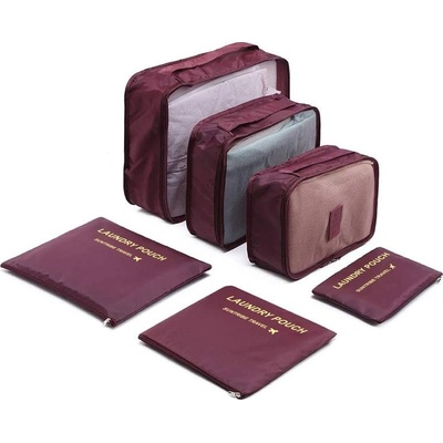 KUFREPLUS Cestovné organizéry LP13755 vínová 6 ks